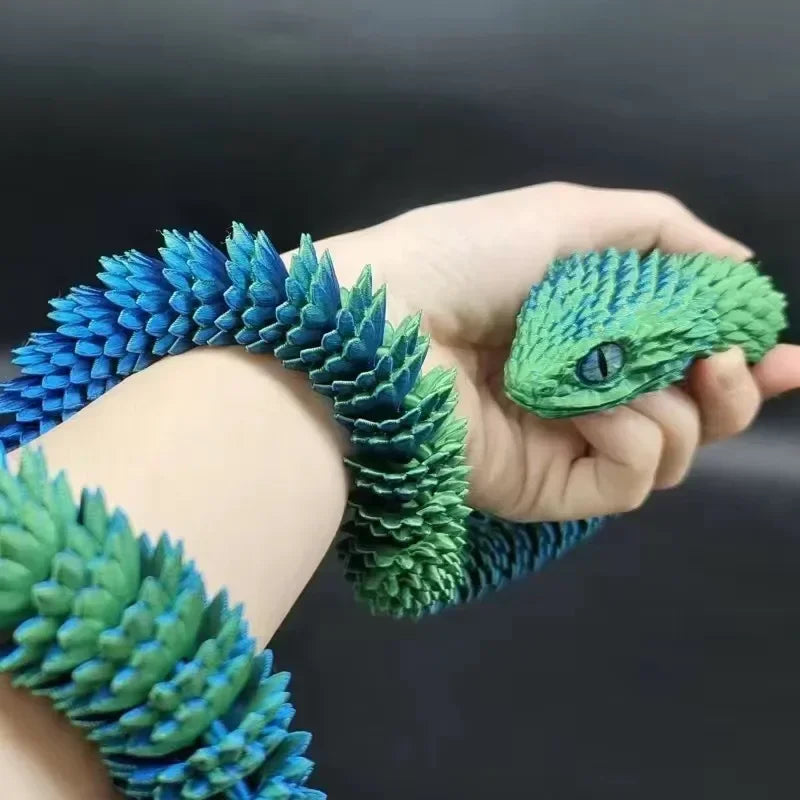 3D Printing Python 3D Printing Active Joint Fidget Toy Doll Simulation Animal Office Desktop Accessories Gift Crafts Toys
