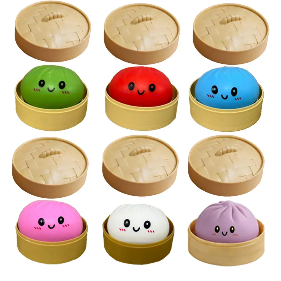 Dumpling Squishy Mysteries Dumplings Stress Relief Fidget Toys Home Office Desk Accessories Party Gift Dumpling Squishy
