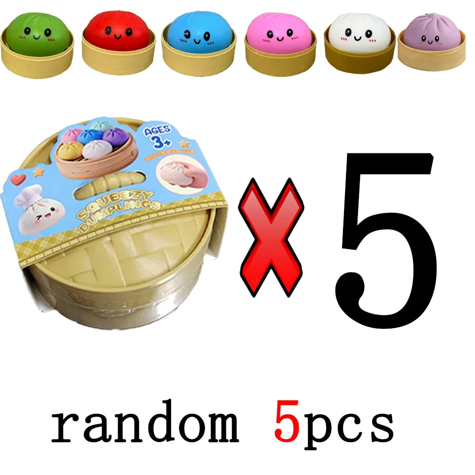 Dumpling Squishy Mysteries Dumplings Stress Relief Fidget Toys Home Office Desk Accessories Party Gift Dumpling Squishy
