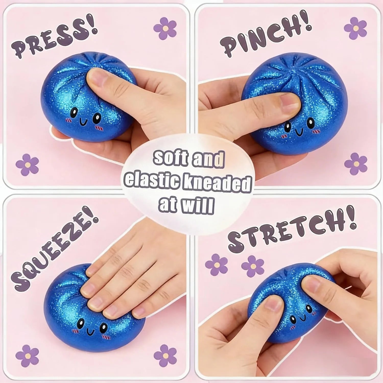 Dumpling Squishy, Squishy Dumpling Toy, Mystery Dumplings Squishies, Easter Gifts, Soft Squeeze Decompression Dough for Adults
