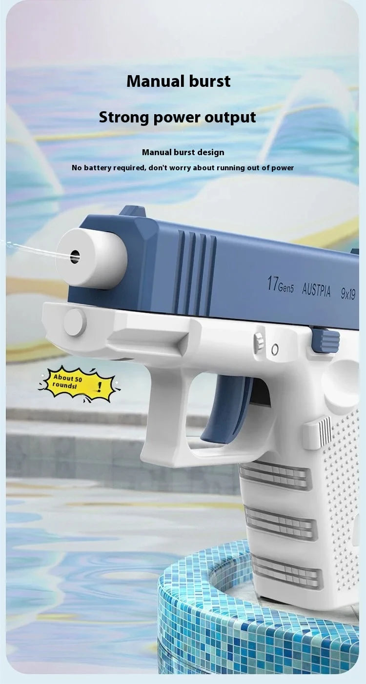 Water gun manual chambering water splashing water spraying gunner dynamic and continuous firing summer water gun