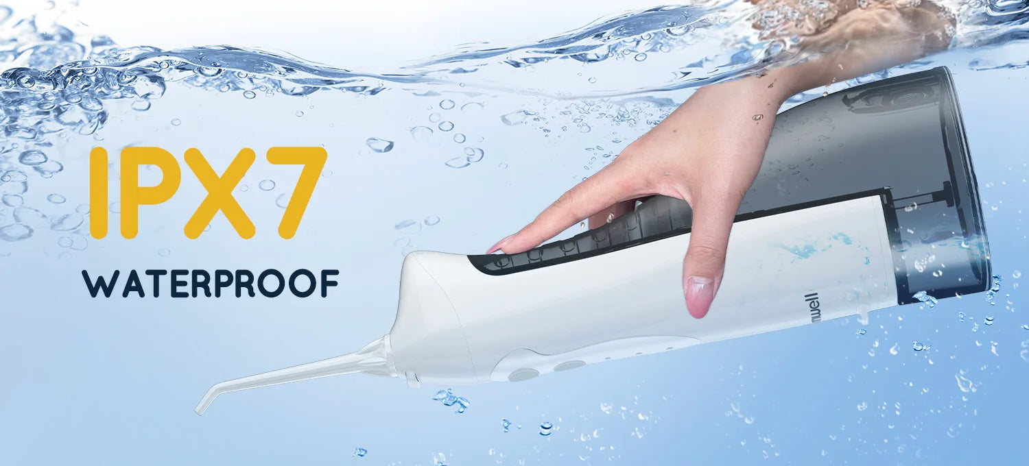 Mornwell Water Flosser Teeth Picks 6 Jets 3 Modes Portable Cordless D52 Water Floss For Teeth Cleaner IPX7 Waterproof Oral Picks