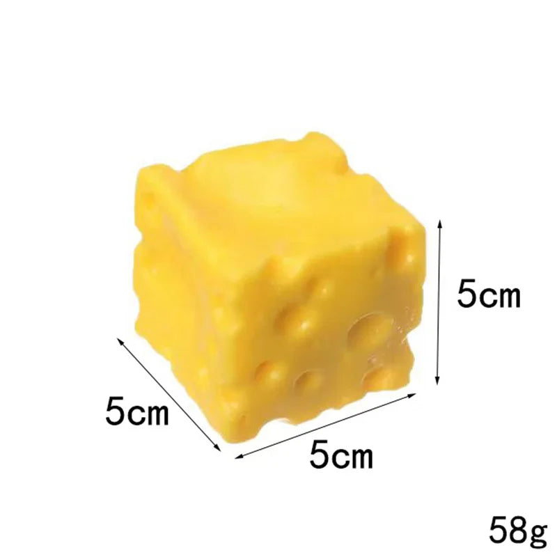 Cheese Squishy Toy Simulation Cheese Squeeze Toy Soft Cute Decompressing Pinching Cheese Sticky Slow Rebound for Adults Toy
