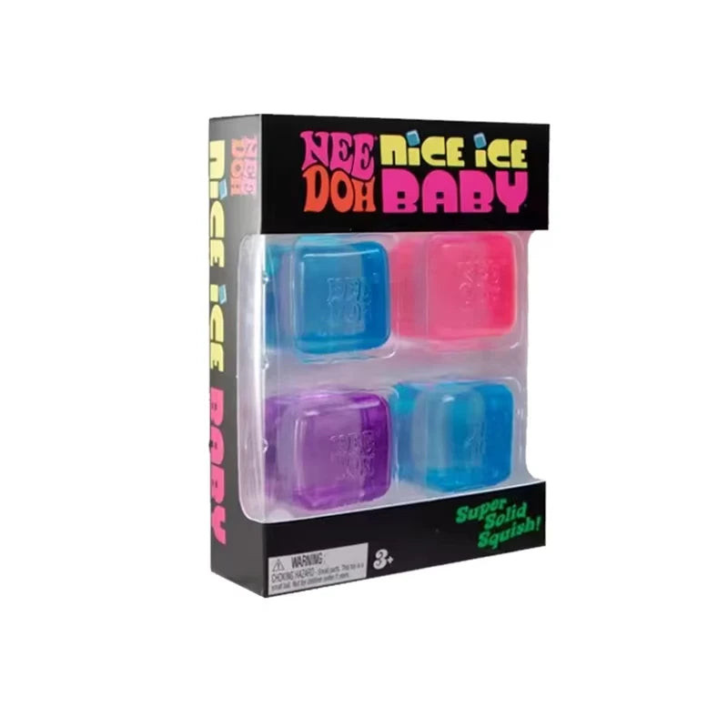 NeeDoh Nice Cream Cone Swirled Gradient Squish Squeeze Fidget Toy Non Toxic Stress Relief Sensory Decompression Novelty Gift