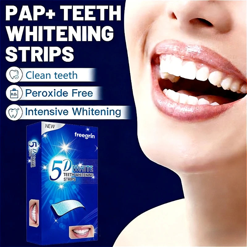 21/28 Pairs Teeth Brightening Strips for Teeth, 5D/9D Whitener Strips Reduced Sensitivity White Strips for Teeth Whitening