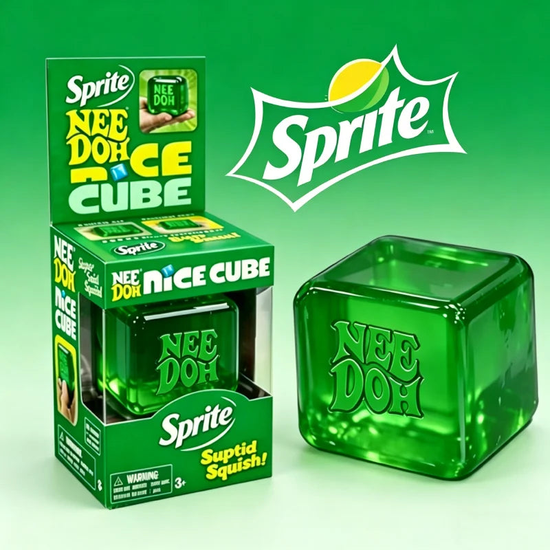NeeDoh Nice Cube Sensory Fidget  Squishy Toy for Adults and Kids, Desktop Sensory Cube for Anxiety Relief and Focus Enhancement