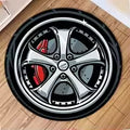 Car Rugs Tire Shape Round Mats Boys Bedroom Rug Car Hub Home Living Room Anti-slip Coffee Table Floor Mat Tapetes De Automóvil