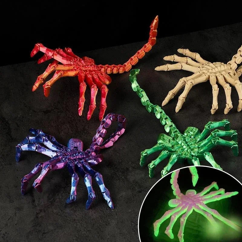 3D Printed Movable Joints Facehugger Toys Simulation Articulated Animal Figurine Ornaments Creative Model Desktop Decoration
