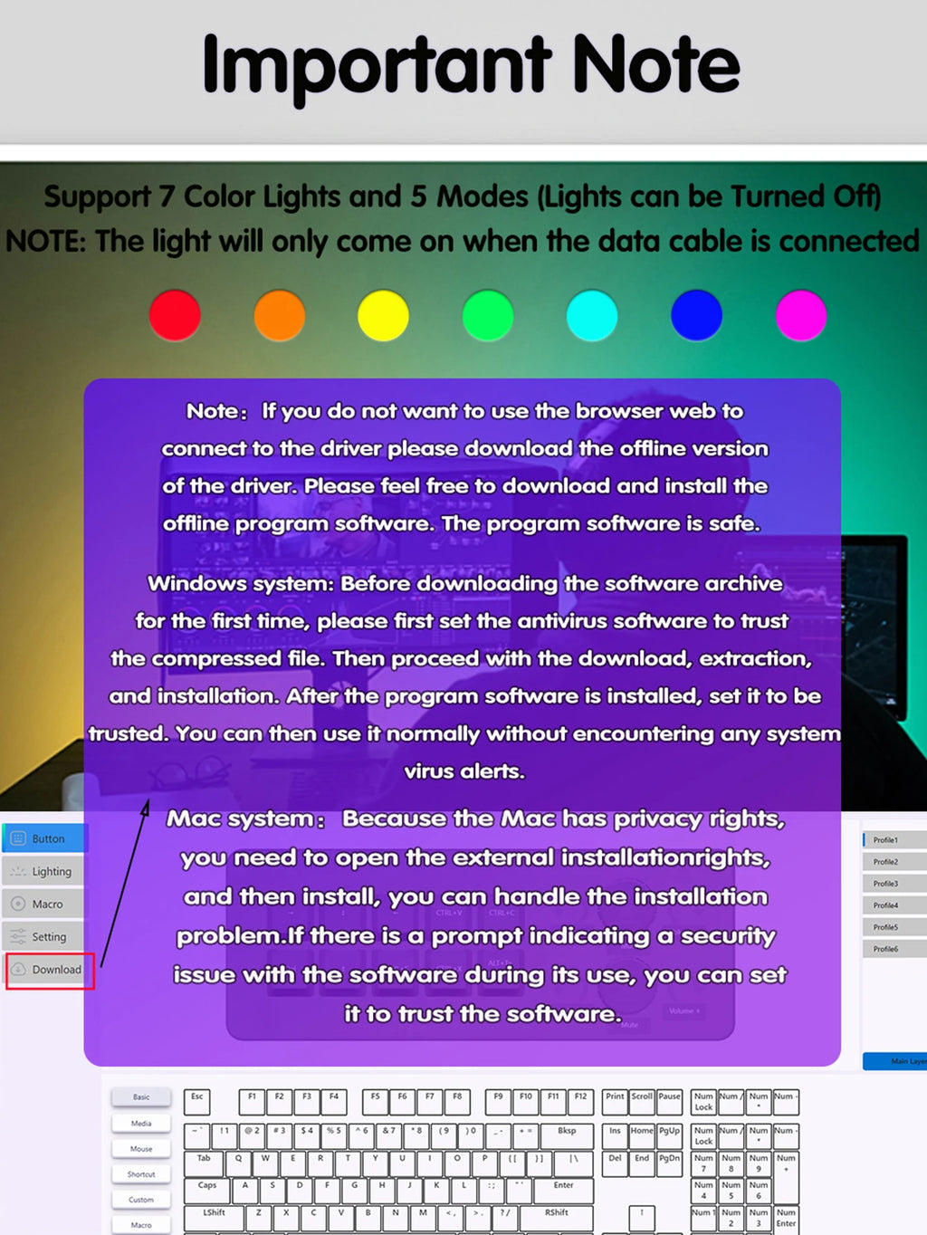 9-Key Multi-Functional Editing Keyboard, 6-Layer Macro Recording, Full-Key Customization, One-Step Operation for Control