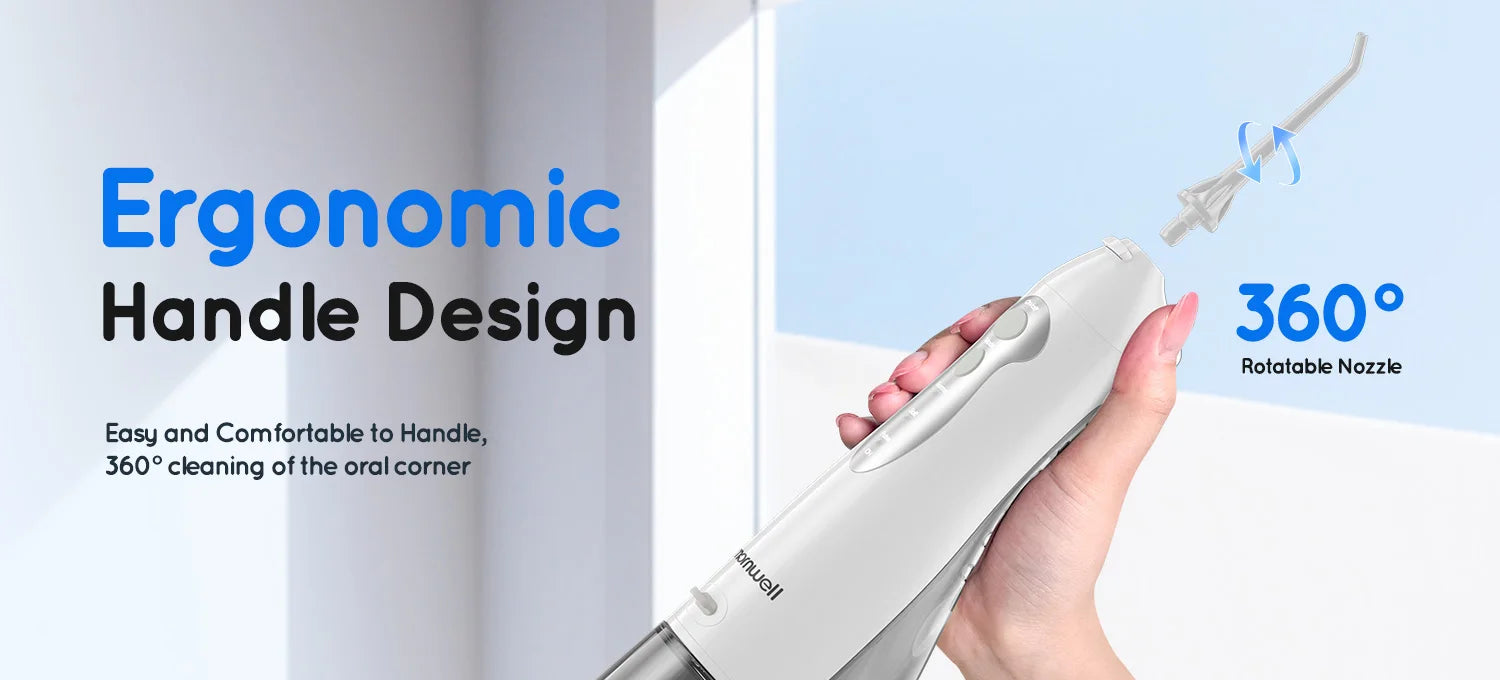 Mornwell Water Flosser Teeth Picks 6 Jets 3 Modes Portable Cordless D52 Water Floss For Teeth Cleaner IPX7 Waterproof Oral Picks