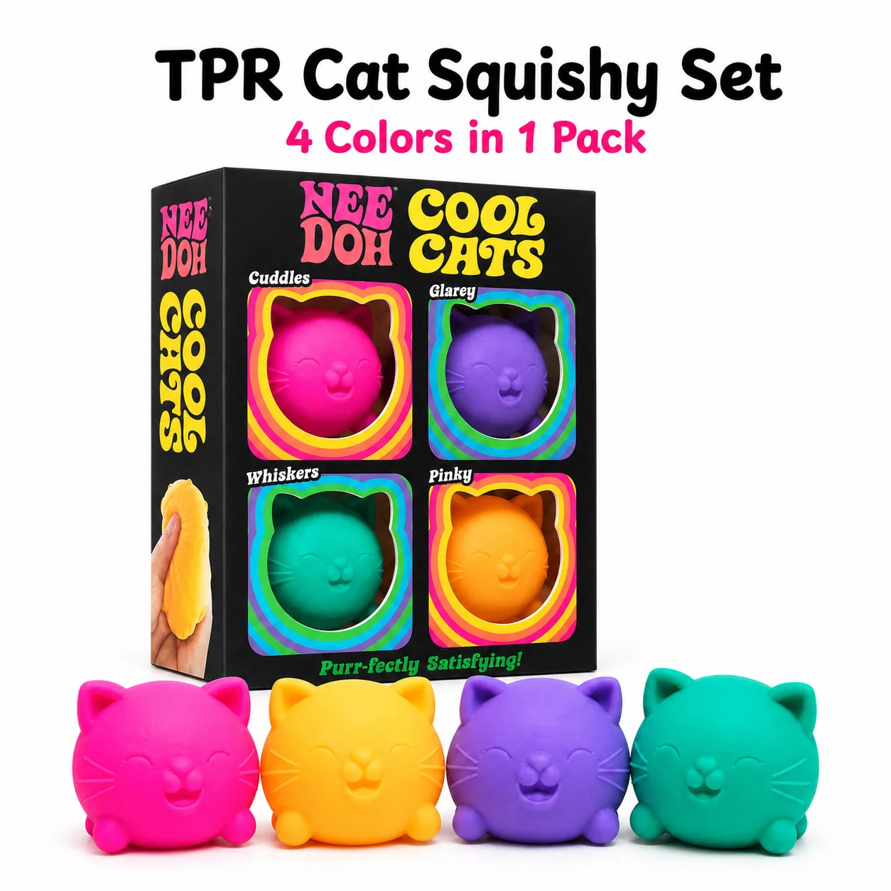 NeeDoh,a soft,pinchable,stress-relieving toy for cool kittens,helps relieve stress and reduce anxiety,and is suitable for adults