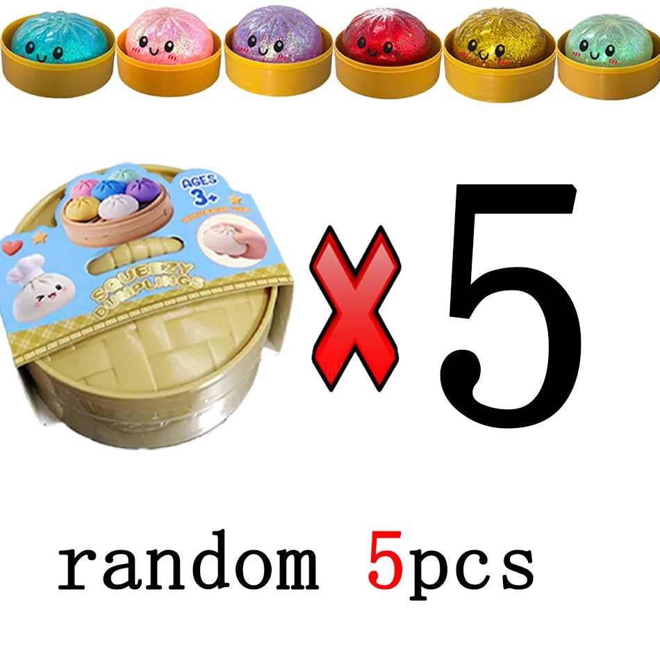 Dumpling Squishy Mysteries Dumplings Stress Relief Fidget Toys Home Office Desk Accessories Party Gift Dumpling Squishy