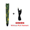 3D Printing Pen DIY Three-dimensional Painting Children Toys Fun Camouflage With LCD Screen Compatible PLA Filament Toys Gift