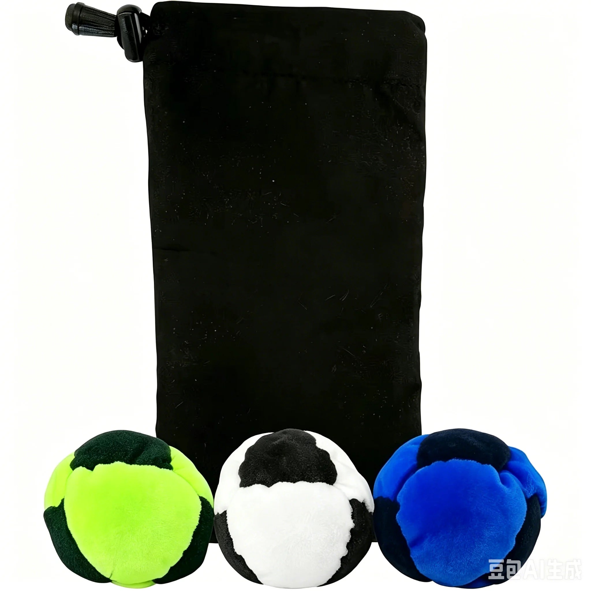Classic Footbag Hacky Sack 3-Pack with Carry Pouch,Sand-Filled 8-Panel Synthetic Suede Footbag Set for Beginners &Player