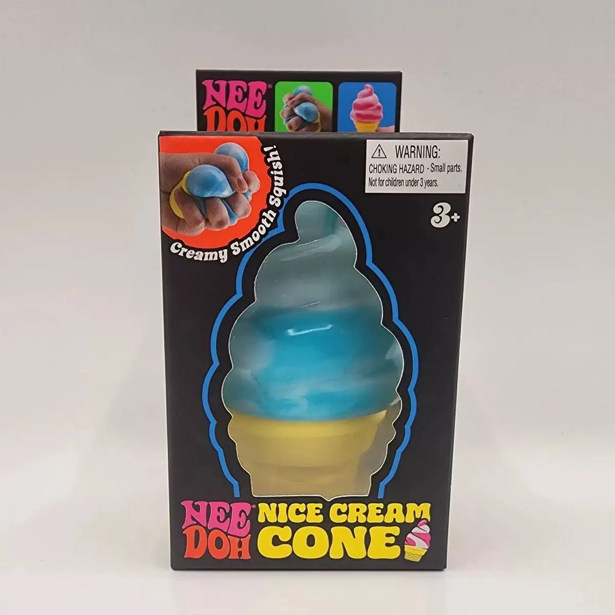 NeeDoh Nice Cream Cone Swirled Gradient Squish Squeeze Fidget Toy Non Toxic Stress Relief Sensory Decompression Novelty Gift