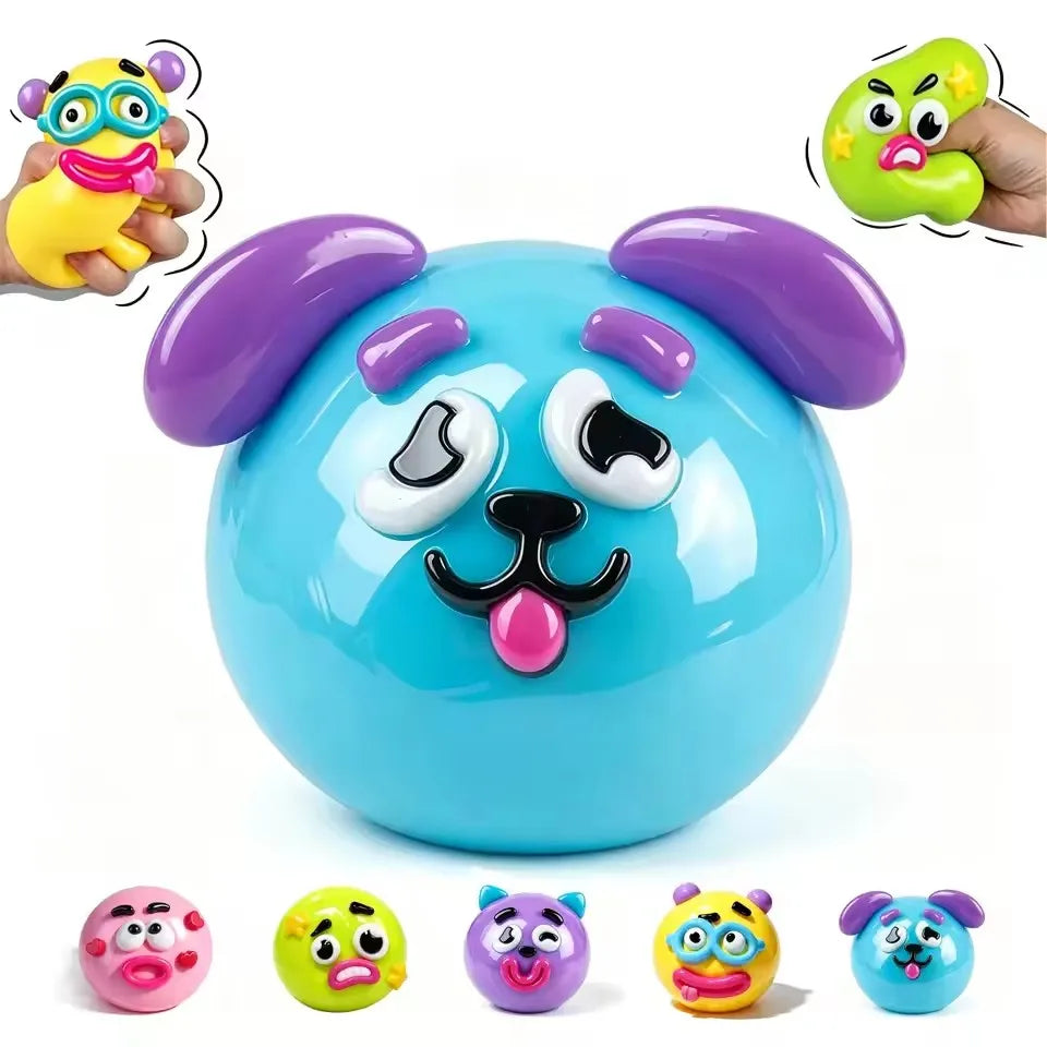 Smushers Squishy DIY Curiosities Dog Face Swap Soft Moldable Slow Rise Squeeze Toy Blind Box Relaxing Sensory Gift