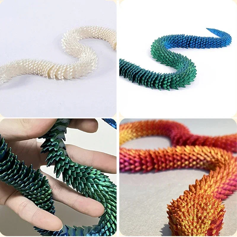 3D Printing Python 3D Printing Active Joint Fidget Toy Doll Simulation Animal Office Desktop Accessories Gift Crafts Toys