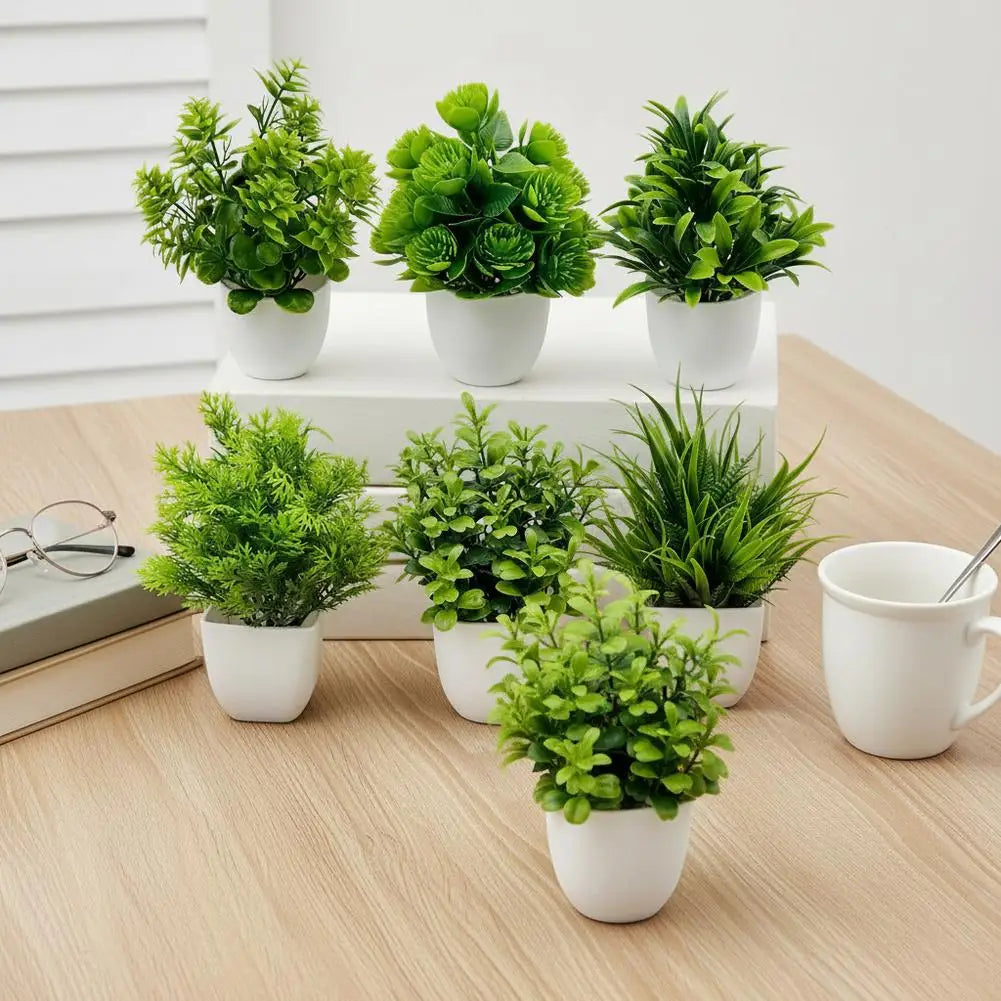 Wholesale Artificial Plant Potted Plants Fake Green Plant Artificial Flower Potted Ornaments Indoor And Outdoor Home Decorations