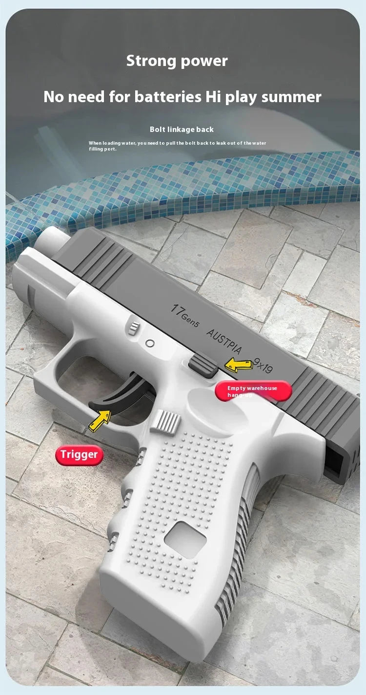 Water gun manual chambering water splashing water spraying gunner dynamic and continuous firing summer water gun