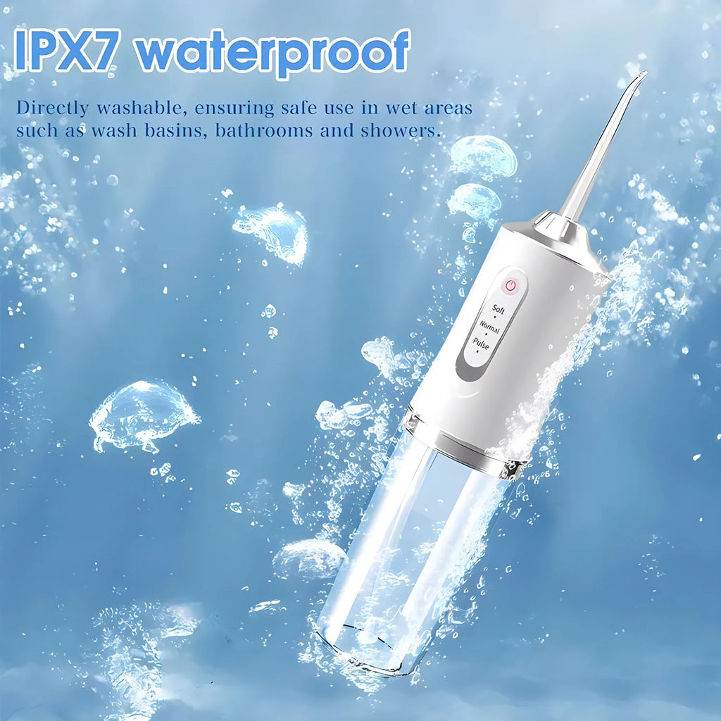 1PCS White/Green Handheld Water Floss USB Rechargeable Oral Irrigator Electric Tooth Cleaning Device 3 Modes Irrigator ﻿