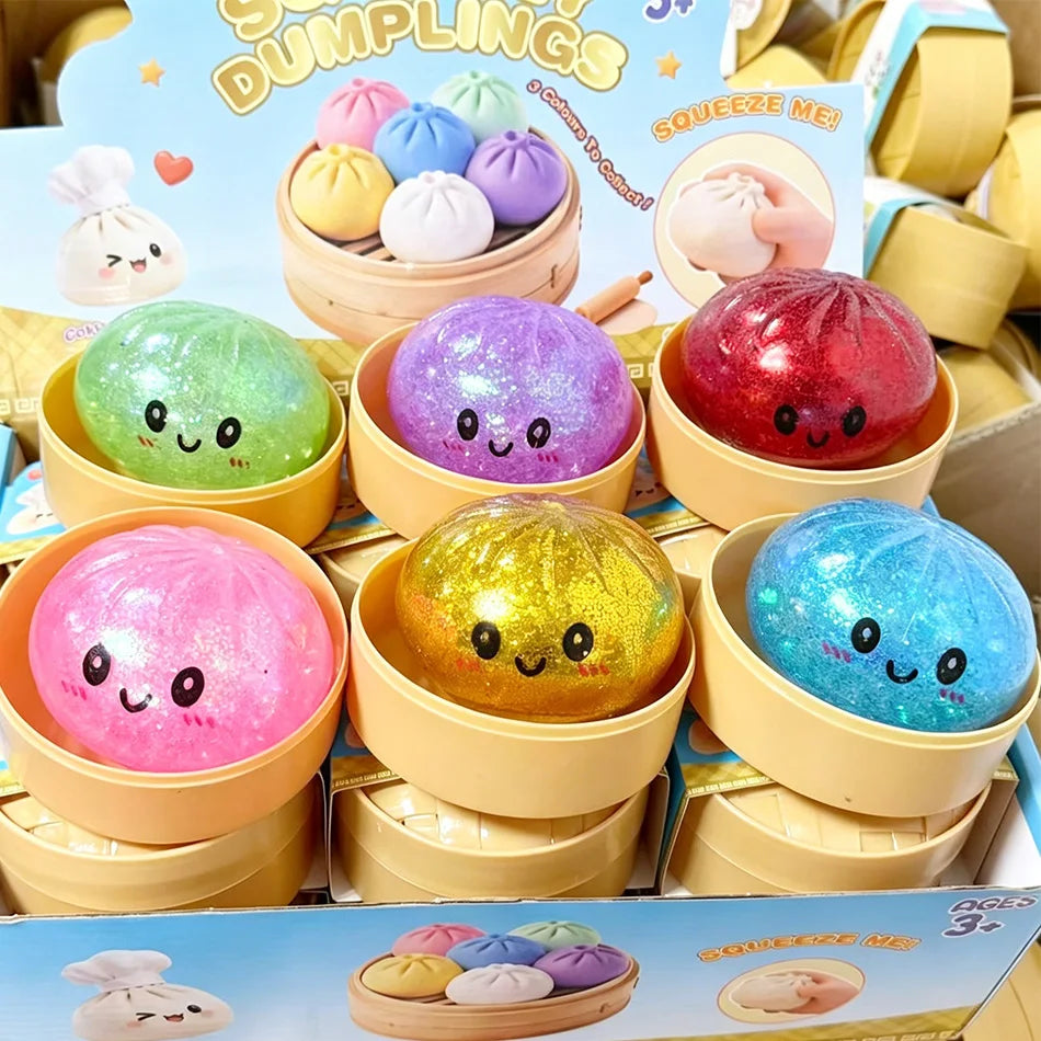 Dumpling Squishy Mysteries Dumplings Stress Relief Fidget Toys Home Office Desk Accessories Party Gift Dumpling Squishy