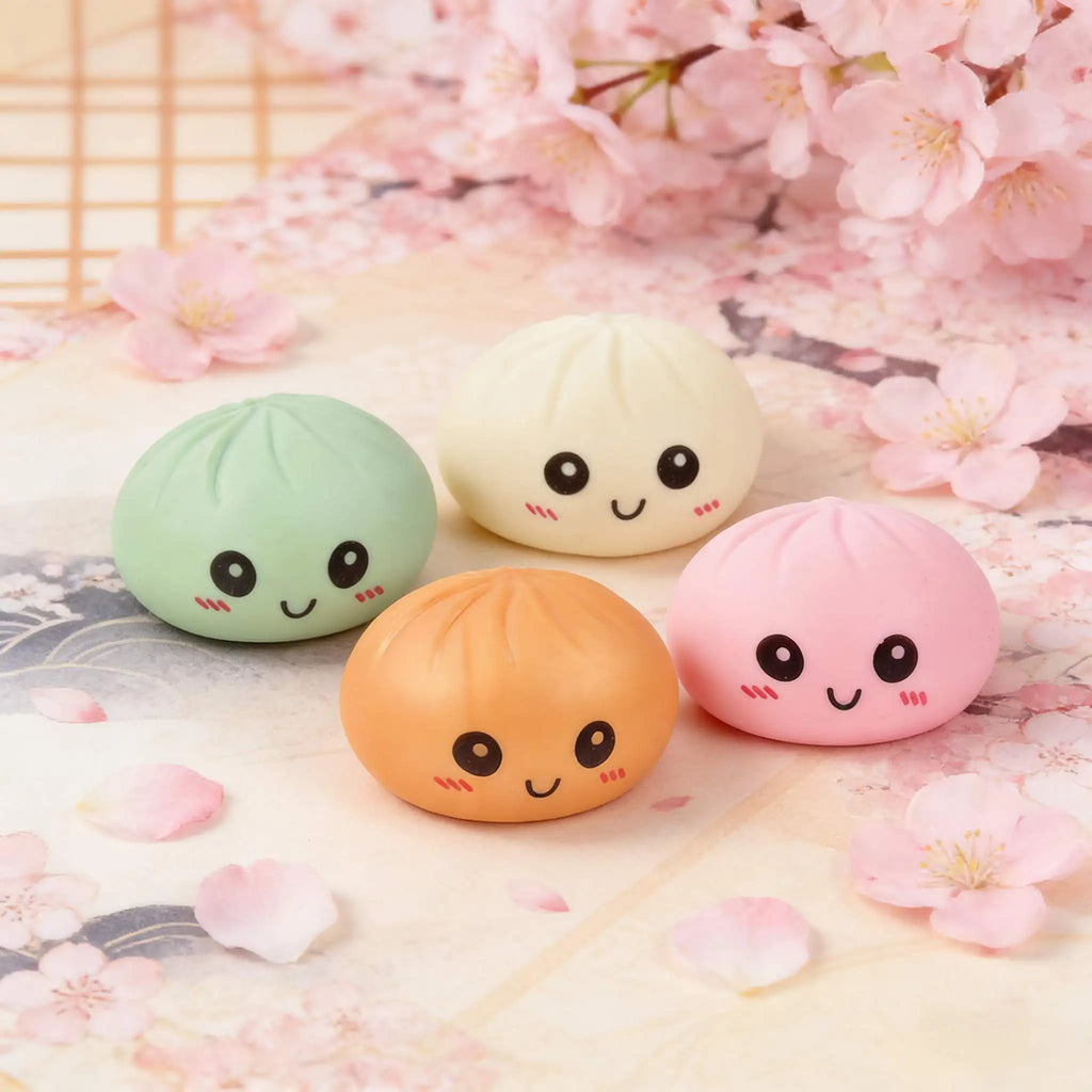 Dumpling Squishy for Adults, Slow Rising TPR Stress Reliever, Fidget Sensory Squeeze Toy for Office Desk, Unique Gift