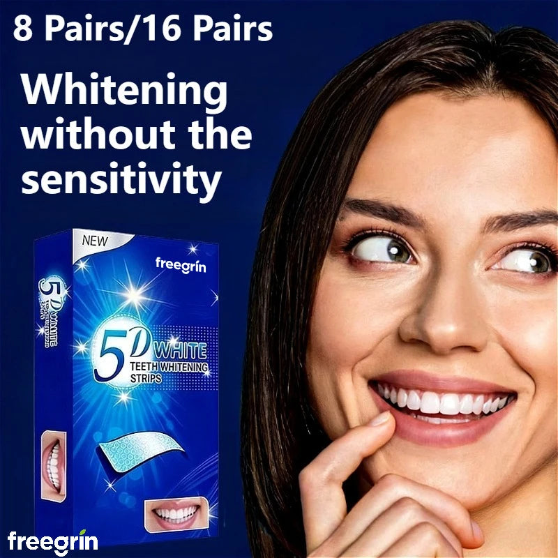 21/28 Pairs Teeth Brightening Strips for Teeth, 5D/9D Whitener Strips Reduced Sensitivity White Strips for Teeth Whitening