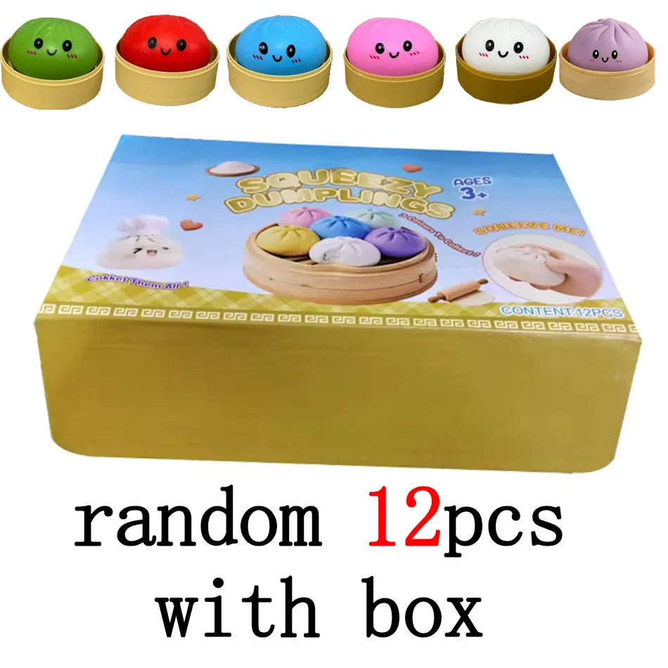 Dumpling Squishy Mysteries Dumplings Stress Relief Fidget Toys Home Office Desk Accessories Party Gift Dumpling Squishy