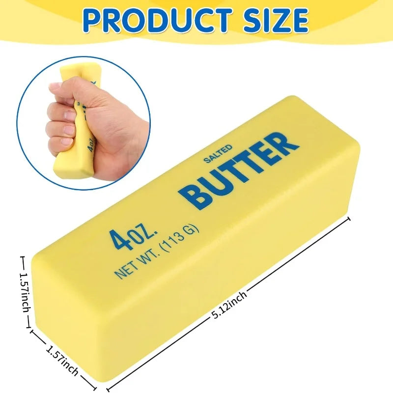 Elastic Butter Stick Strawberry Squishy Soft TPR Slow Rebound Squeeze Fidget Toy Stress Relief Office Pocket Ornament Party Gift
