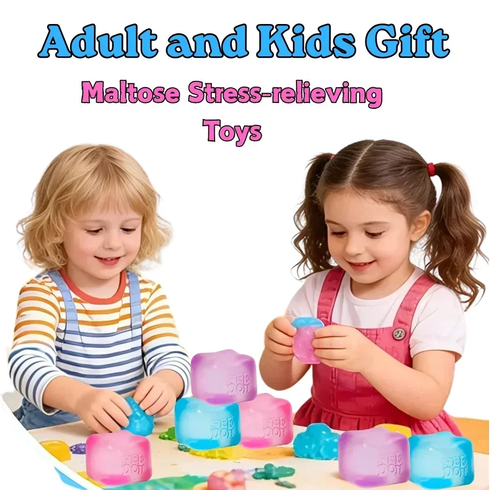 NeeDoh  Trending Jellyfish & Cube Squish Toy, Soft Jelly Squeeze Stress Relief Fidget Toy, Sensory NeeDoh for Squishy & Adults