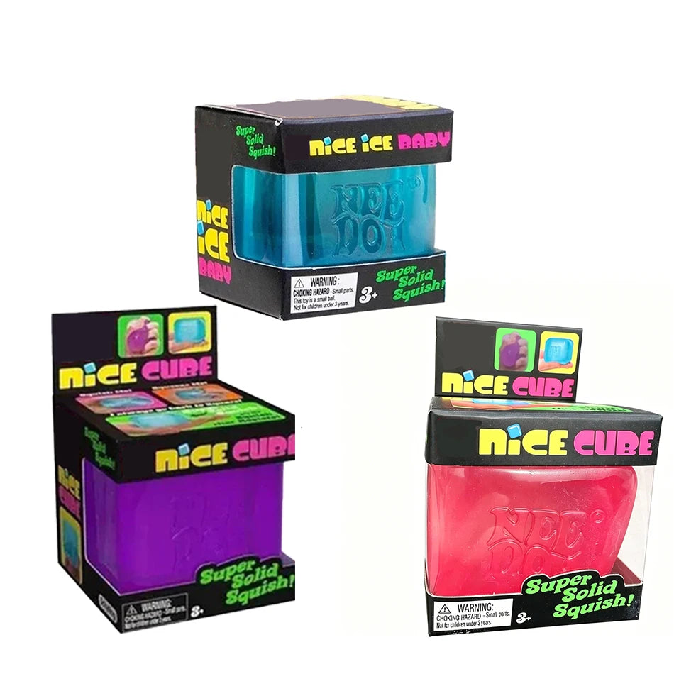 Needoh Nice Cube Sensory Stress Reliever Fidget Tool for Anxiety & Focus Desk Sensory Cube for Adults & Kids