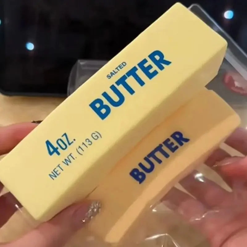Butter Squishy Toys Super Soft Slow Rising Sticky Butter Sticks Realistic Food Fidget Toys for Decompression Anxiety Relaxation
