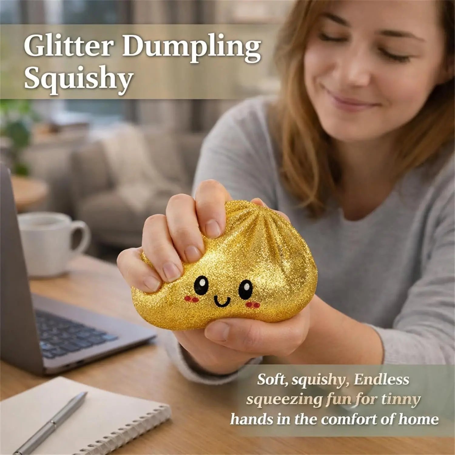 Dumpling squishy Decompression Squish Balls Reusable Low Rebound Stress Dough for Home Office Decoration Daily Gifts