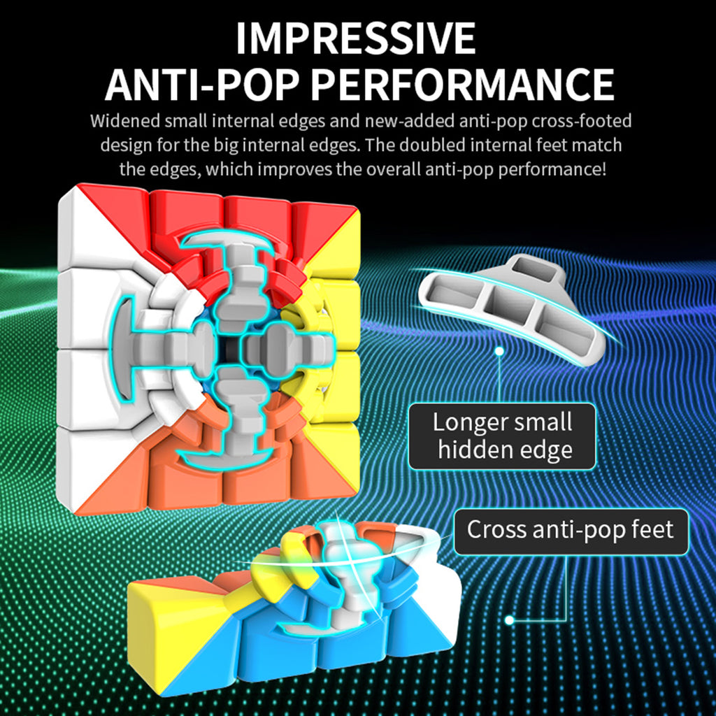 [ECube] MeiLong 4x4x4 Magic Cube Puzzle Game Puzzle Cubes  Kids Early Educational Toy For Children New Cube 2019 - Colorful
