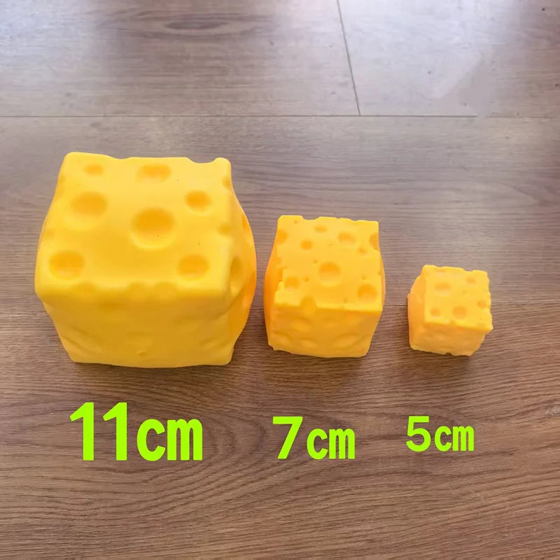 Cheese Squishy Toy Simulation Cheese Squeeze Toy Soft Cute Decompressing Pinching Cheese Sticky Slow Rebound for Adults Toy