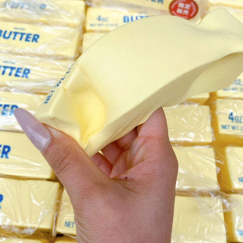 Butter Squishy Super Soft Food Squishy Toys Stress Relief Moist Squeeze Fidget Toy Butter Stick Chocolate Squish Toy Autism Gift