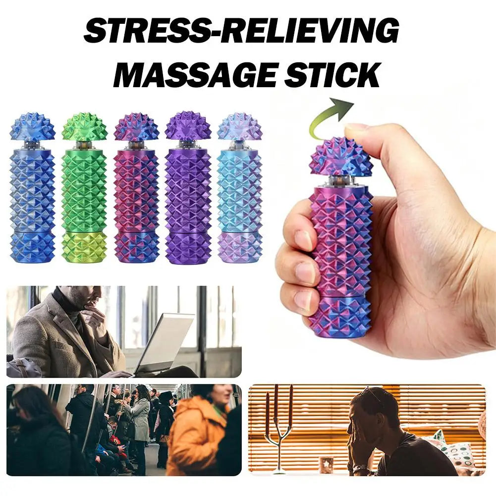 3D Printed Pain Stim Fidget Toys Rotating Spiky Grippie Sensory Input Anxiety Autism Office Travel Novelty Toy Spike Roller