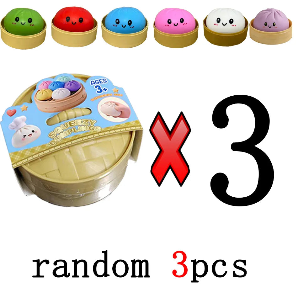 Dumpling Squishy Mysteries Dumplings Stress Relief Fidget Toys Home Office Desk Accessories Party Gift Dumpling Squishy